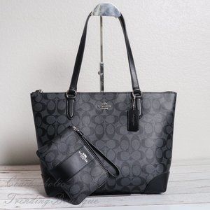 NWT Coach Zip Top Tote & Wristlet *SET*